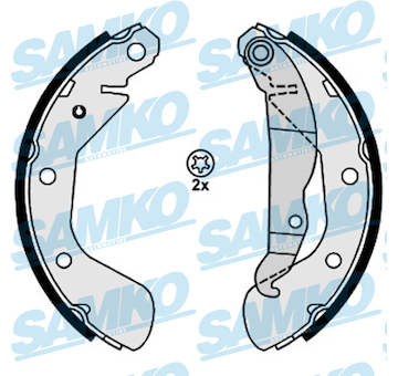 Sada brzdových čelistí SAMKO 88130