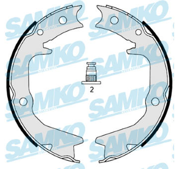 Sada brzdových čelistí, parkovací brzda SAMKO 88920