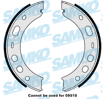 Sada brzdových čelistí, parkovací brzda SAMKO 89000