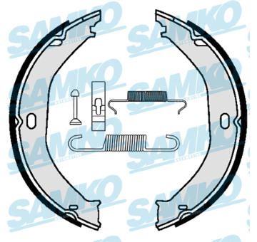 Sada brzdových čelistí, parkovací brzda SAMKO 89520K