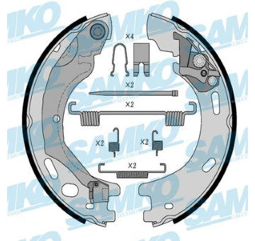 Sada brzdových čelistí, parkovací brzda SAMKO 89570K