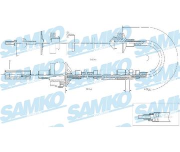 Tažné lanko, ovládání spojky SAMKO C0012C