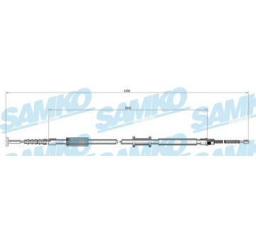 Tažné lanko, parkovací brzda SAMKO C0015B