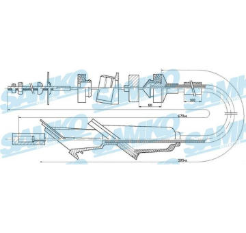 Tažné lanko, ovládání spojky SAMKO C0020C