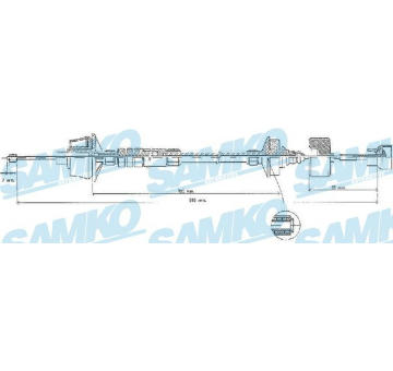 Tažné lanko, ovládání spojky SAMKO C0024C