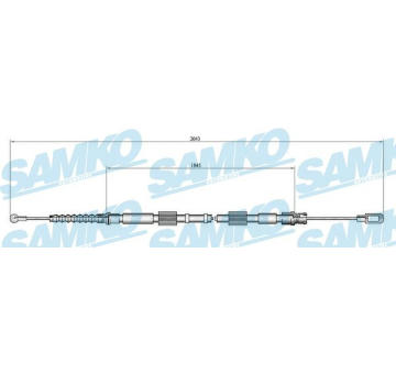 Tažné lanko, parkovací brzda SAMKO C0049B