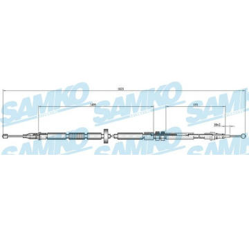 Tažné lanko, parkovací brzda SAMKO C0052B