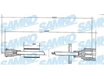 Hřídel tachometru SAMKO C0053SP