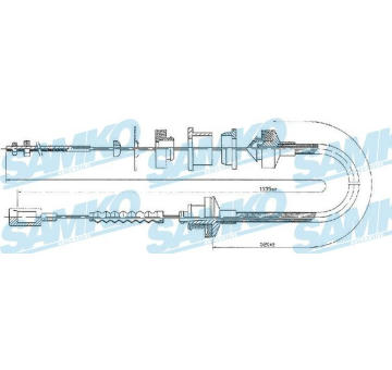 Tažné lanko, ovládání spojky SAMKO C0057C