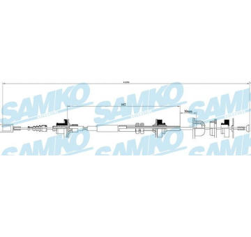 Tažné lanko, ovládání spojky SAMKO C0058C
