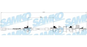 Tažné lanko, ovládání spojky SAMKO C0061C