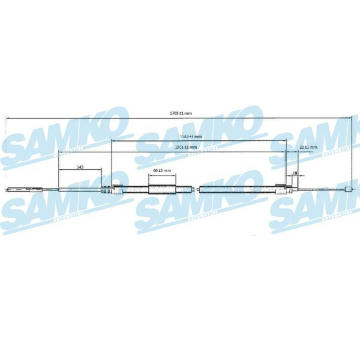Tažné lanko, parkovací brzda SAMKO C0077B