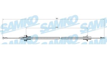 Tažné lanko, ovládání spojky SAMKO C0078C