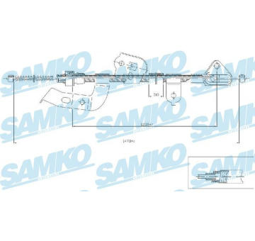 Tazne lanko, parkovaci brzda SAMKO C0133B