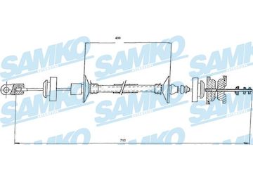 Tažné lanko, ovládání spojky SAMKO C0146C