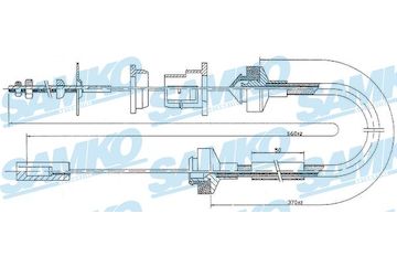 Tažné lanko, ovládání spojky SAMKO C0149C