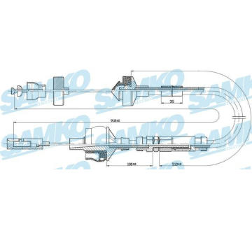 Tažné lanko, ovládání spojky SAMKO C0151C