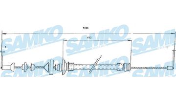 Tažné lanko, ovládání spojky SAMKO C0176C
