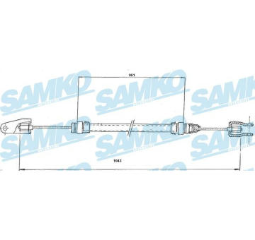 Tažné lanko, ovládání spojky SAMKO C0189C