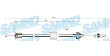 Tažné lanko, ovládání spojky SAMKO C0192C