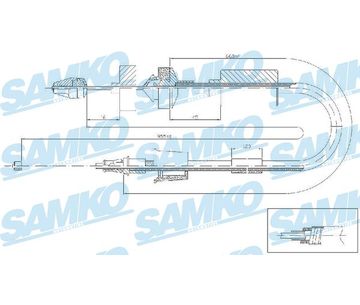 Tažné lanko, ovládání spojky SAMKO C0199C