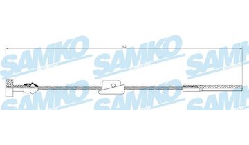 Tažné lanko, parkovací brzda SAMKO C0231B