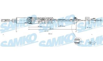 Tažné lanko, ovládání spojky SAMKO C0242C