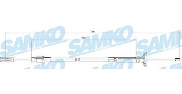 Tažné lanko, ovládání spojky SAMKO C0258C