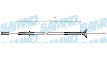 Tažné lanko, ovládání spojky SAMKO C0261C