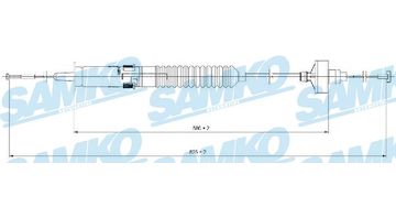 Tažné lanko, ovládání spojky SAMKO C0266C