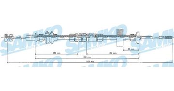 Tažné lanko, ovládání spojky SAMKO C0273C