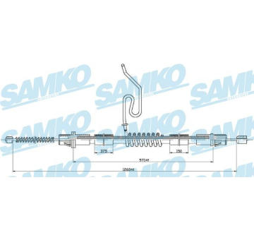 Tažné lanko, parkovací brzda SAMKO C0288B