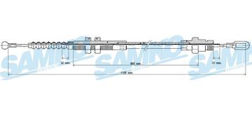 Tažné lanko, ovládání spojky SAMKO C0292C