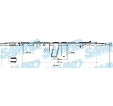 Tazne lanko, parkovaci brzda SAMKO C0313B