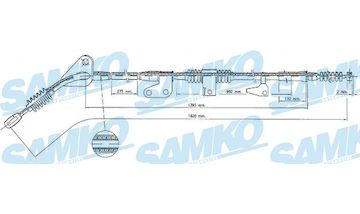 Tažné lanko, parkovací brzda SAMKO C0392B