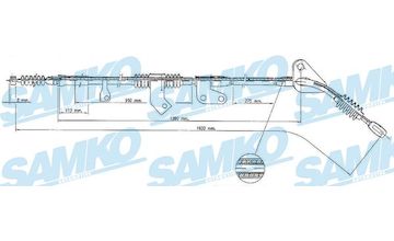 Tažné lanko, parkovací brzda SAMKO C0393B