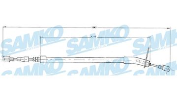 Tažné lanko, parkovací brzda SAMKO C0409B
