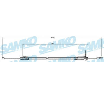 Tažné lanko, parkovací brzda SAMKO C0424B