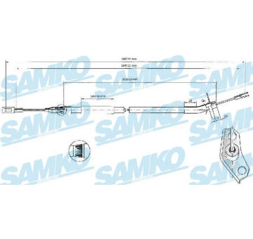 Tazne lanko, parkovaci brzda SAMKO C0444B