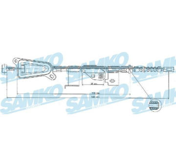 Tažné lanko, parkovací brzda SAMKO C0483B