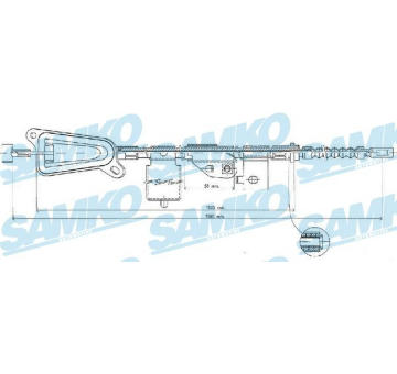 Tažné lanko, parkovací brzda SAMKO C0484B