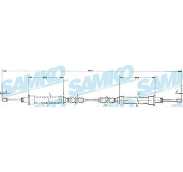 Tažné lanko, parkovací brzda SAMKO C0523B