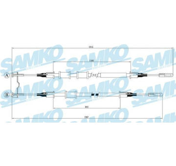 Tazne lanko, parkovaci brzda SAMKO C0585B