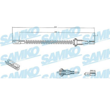 Tazne lanko, parkovaci brzda SAMKO C0586B