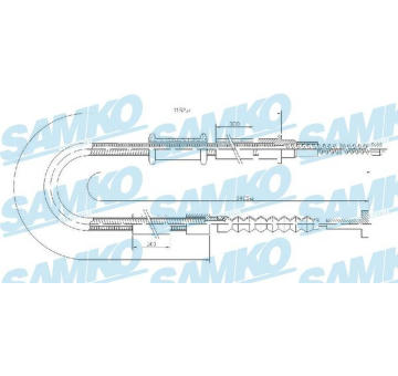 Tažné lanko, parkovací brzda SAMKO C0599B