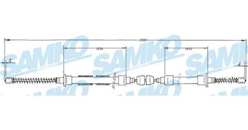Tažné lanko, parkovací brzda SAMKO C0605B