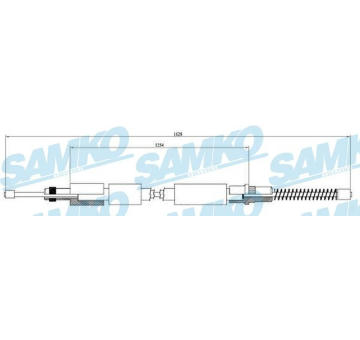 Tažné lanko, parkovací brzda SAMKO C0619B