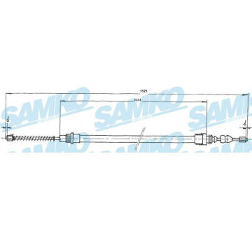 Tažné lanko, parkovací brzda SAMKO C0664B
