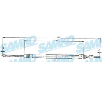 Tažné lanko, parkovací brzda SAMKO C0738B