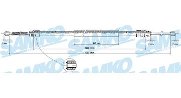 Tažné lanko, parkovací brzda SAMKO C0741B